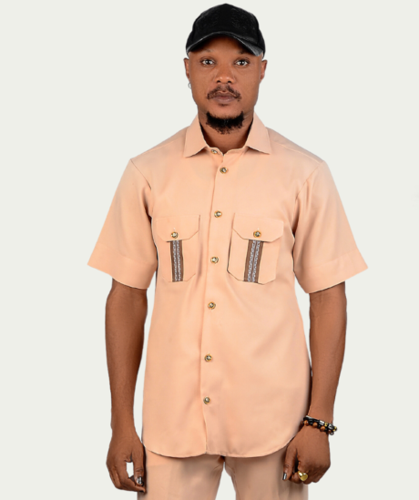 Double Breasted Pocket Corporate Two-piece With Side Belt