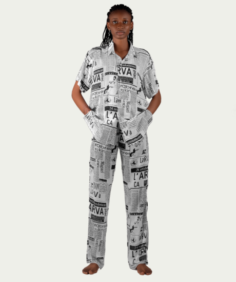 Newspaper Vintage Female Two-piece