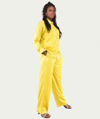Yellow Female Corporate Two-piece