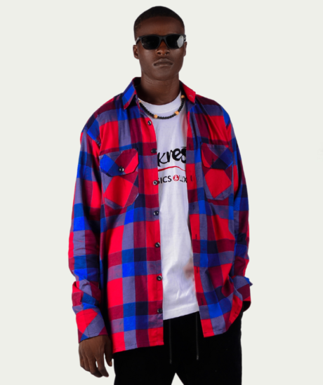 Men's Causal Plaid Long Sleeve Shirt