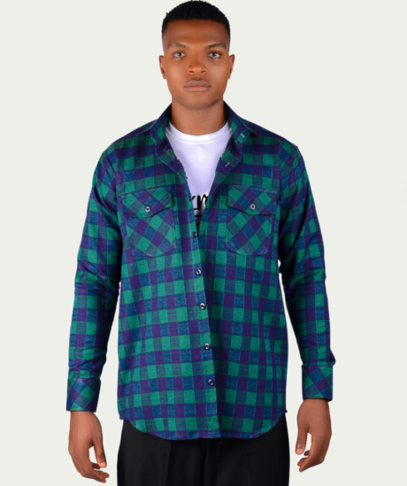 Men's Causal Plaid Long Sleeve Draft Shirt