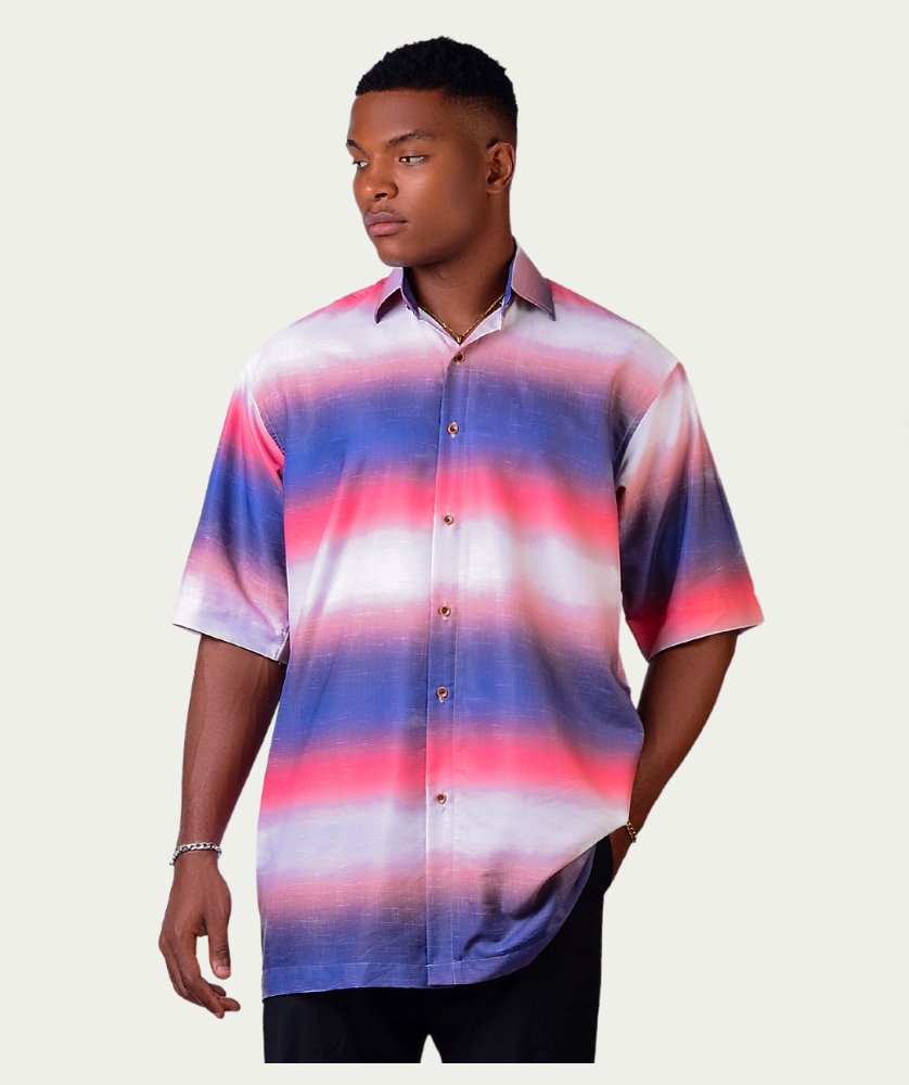 Multicolored Men's Short-sleeve Shirt