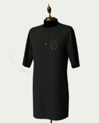 Black Tradition Agbada with Kaft- ikrest