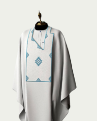 Off-white Traditional Agbada with Chest Embroidery - ikrest