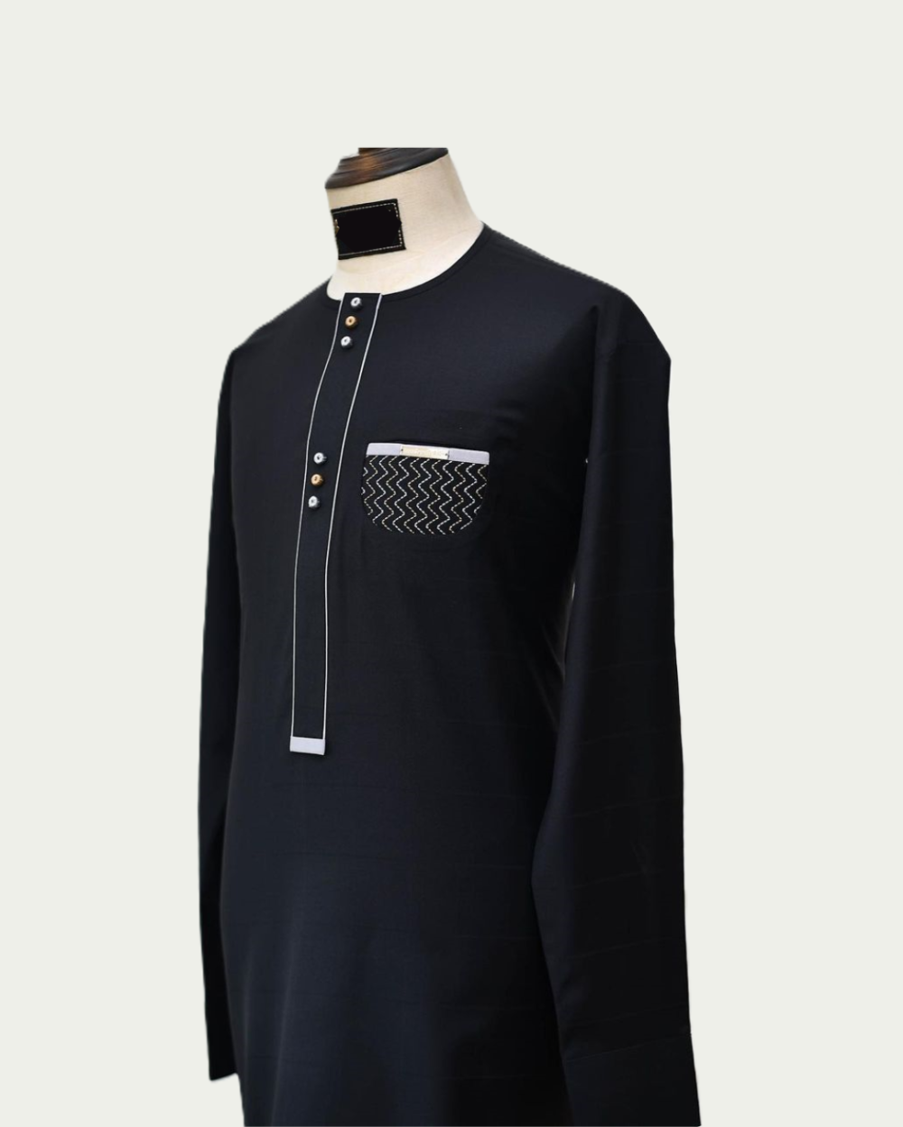 Six-Button-Flap-Black-Kaftan-iKrest-2