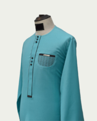 Six-Button-Flap-Turquoise-Blue-Kaftan-iKrest